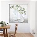 Picture of Green stem clear vase _GroupedProduct_Square_Canvas_Framed_
