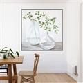 Picture of Green stem clear vase _GroupedProduct_Square_Canvas_Framed_