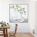 Picture of Green stem clear vase _GroupedProduct_Square_Canvas_Framed_