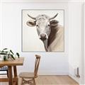 Picture of Neutral Cow _GroupedProduct_Square_Canvas_Framed_