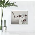 Picture of Cow with Big Horn _GroupedProduct_Rectangle_Landscape_Canvas_Framed_