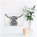 Picture of Painted Longhorn Bull _GroupedProduct_Rectangle_Landscape_Unframed_Print_Only_