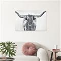 Picture of Painted Longhorn Bull _GroupedProduct_Rectangle_Landscape_Unframed_Print_Only_