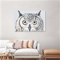 Picture of Close-up The Owl Head _GroupedProduct_Rectangle_Landscape_Unframed_Print_Only_