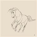 Picture of Sketched Horse I  _GroupedProduct_Square_Unframed_Print_Only_