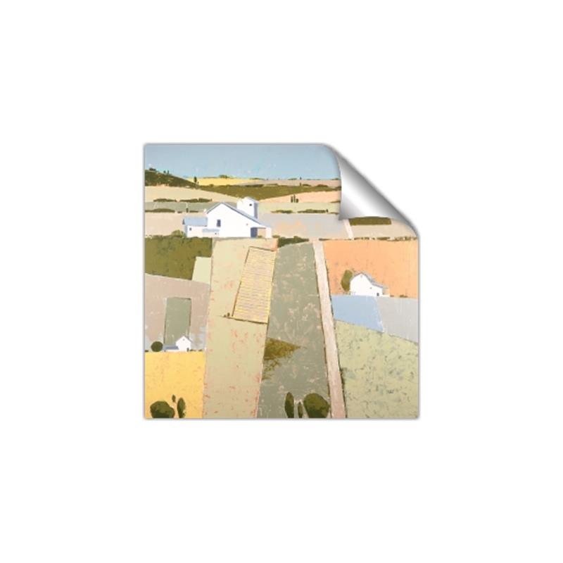 Picture of Multicolour Farm Landscape _GroupedProduct_Square_Unframed_Print_Only_