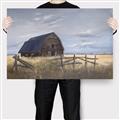 Picture of Wooden Barn in Field  _GroupedProduct_Rectangle_Landscape_Canvas_