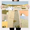 Picture of Multicolour Farm Landscape _GroupedProduct_Square_Canvas_