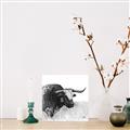 Picture of Sketched Horned Cow _GroupedProduct_Square_Canvas_