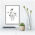 Picture of Black Botanical II  _GroupedProduct_Rectangle_Portrait_Canvas_Framed_