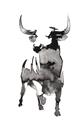 Picture of Ink Bull  _GroupedProduct_Rectangle_Portrait_Unframed_Print_Only_