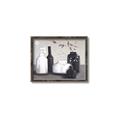 Picture of Black and White Botanical Vases _GroupedProduct_Rectangle_Landscape_Canvas_Framed_