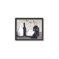 Picture of Black and White Botanical Vases _GroupedProduct_Rectangle_Landscape_Canvas_Framed_