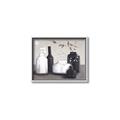 Picture of Black and White Botanical Vases _GroupedProduct_Rectangle_Landscape_Canvas_Framed_