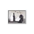 Picture of Black and White Botanical Vases _GroupedProduct_Rectangle_Landscape_Canvas_Framed_