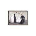 Picture of Black and White Botanical Vases _GroupedProduct_Rectangle_Landscape_Canvas_Framed_