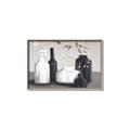 Picture of Black and White Botanical Vases _GroupedProduct_Rectangle_Landscape_Canvas_Framed_