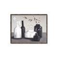 Picture of Black and White Botanical Vases _GroupedProduct_Rectangle_Landscape_Canvas_Framed_