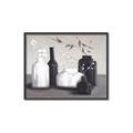 Picture of Black and White Botanical Vases _GroupedProduct_Rectangle_Landscape_Canvas_Framed_