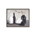 Picture of Black and White Botanical Vases _GroupedProduct_Rectangle_Landscape_Canvas_Framed_