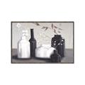 Picture of Black and White Botanical Vases _GroupedProduct_Rectangle_Landscape_Canvas_Framed_