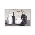 Picture of Black and White Botanical Vases _GroupedProduct_Rectangle_Landscape_Canvas_Framed_