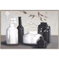 Picture of Black and White Botanical Vases _GroupedProduct_Rectangle_Landscape_Canvas_Framed_