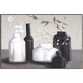 Picture of Black and White Botanical Vases _GroupedProduct_Rectangle_Landscape_Canvas_Framed_