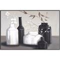 Picture of Black and White Botanical Vases _GroupedProduct_Rectangle_Landscape_Canvas_Framed_
