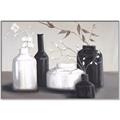 Picture of Black and White Botanical Vases _GroupedProduct_Rectangle_Landscape_Canvas_Framed_