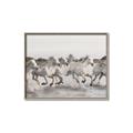 Picture of Horses Running in Water _GroupedProduct_Rectangle_Landscape_Photography _GroupedProduct_Rectangle_Landscape_Canvas_Framed_