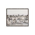 Picture of Horses Running in Water _GroupedProduct_Rectangle_Landscape_Photography _GroupedProduct_Rectangle_Landscape_Canvas_Framed_