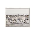 Picture of Horses Running in Water _GroupedProduct_Rectangle_Landscape_Photography _GroupedProduct_Rectangle_Landscape_Canvas_Framed_