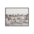 Picture of Horses Running in Water _GroupedProduct_Rectangle_Landscape_Photography _GroupedProduct_Rectangle_Landscape_Canvas_Framed_
