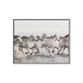 Picture of Horses Running in Water _GroupedProduct_Rectangle_Landscape_Photography _GroupedProduct_Rectangle_Landscape_Canvas_Framed_