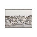 Picture of Horses Running in Water _GroupedProduct_Rectangle_Landscape_Photography _GroupedProduct_Rectangle_Landscape_Canvas_Framed_