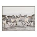 Picture of Horses Running in Water _GroupedProduct_Rectangle_Landscape_Photography _GroupedProduct_Rectangle_Landscape_Canvas_Framed_