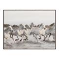Picture of Horses Running in Water _GroupedProduct_Rectangle_Landscape_Photography _GroupedProduct_Rectangle_Landscape_Canvas_Framed_