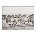 Picture of Horses Running in Water _GroupedProduct_Rectangle_Landscape_Photography _GroupedProduct_Rectangle_Landscape_Canvas_Framed_