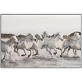Picture of Horses Running in Water _GroupedProduct_Rectangle_Landscape_Photography _GroupedProduct_Rectangle_Landscape_Canvas_Framed_