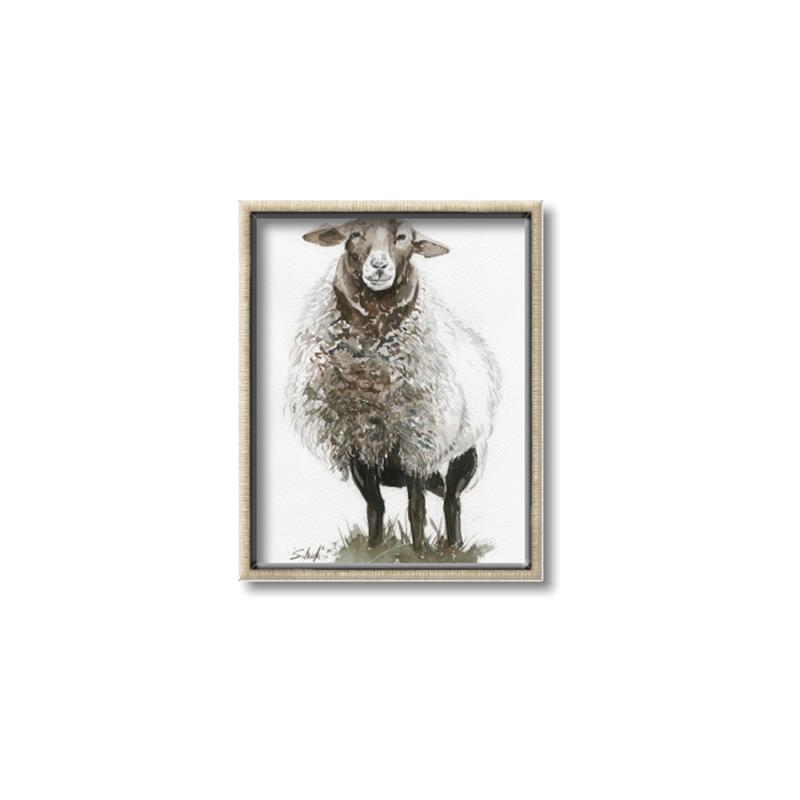 Picture of Watercolour Sheep  _GroupedProduct_Rectangle_Portrait_Canvas_Framed_