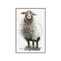 Picture of Watercolour Sheep  _GroupedProduct_Rectangle_Portrait_Canvas_Framed_