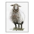 Picture of Watercolour Sheep  _GroupedProduct_Rectangle_Portrait_Canvas_Framed_