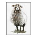 Picture of Watercolour Sheep  _GroupedProduct_Rectangle_Portrait_Canvas_Framed_