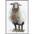 Picture of Watercolour Sheep  _GroupedProduct_Rectangle_Portrait_Canvas_Framed_