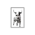 Picture of Ink Bull  _GroupedProduct_Rectangle_Portrait_Canvas_Framed_