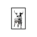 Picture of Ink Bull  _GroupedProduct_Rectangle_Portrait_Canvas_Framed_