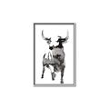 Picture of Ink Bull  _GroupedProduct_Rectangle_Portrait_Canvas_Framed_