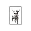 Picture of Ink Bull  _GroupedProduct_Rectangle_Portrait_Canvas_Framed_