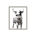 Picture of Ink Bull  _GroupedProduct_Rectangle_Portrait_Canvas_Framed_